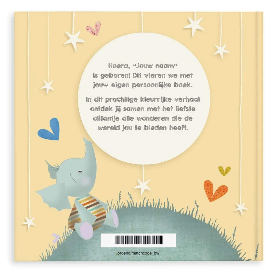 Babyboek "Welkom op de wereld" personaliseren