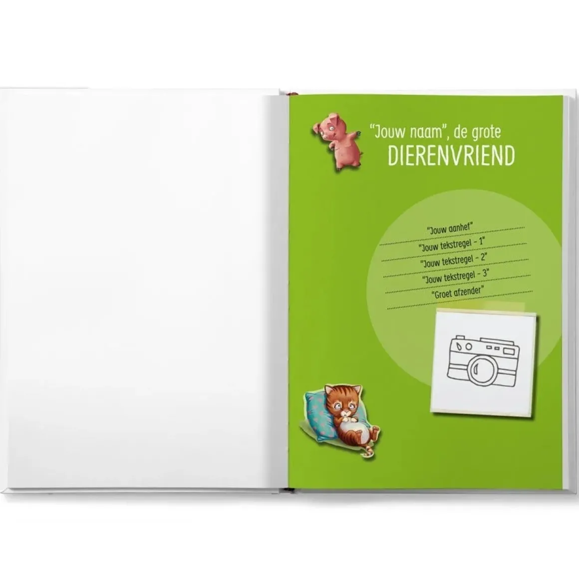 Boek "De grote dierenvriend" personaliseren