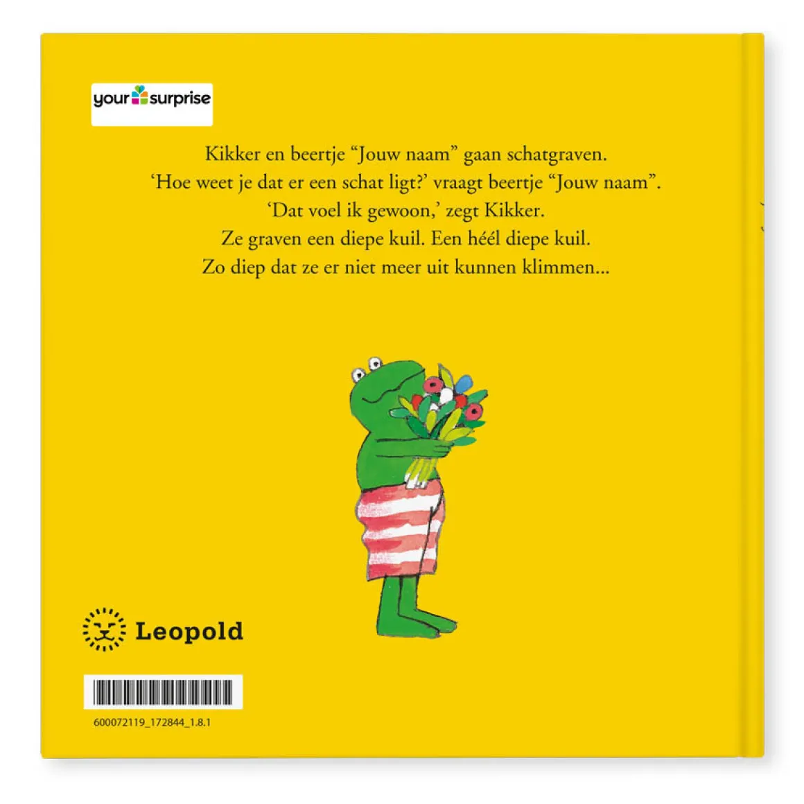 Boek "Kikker en beertje vinden een schat" personaliseren
