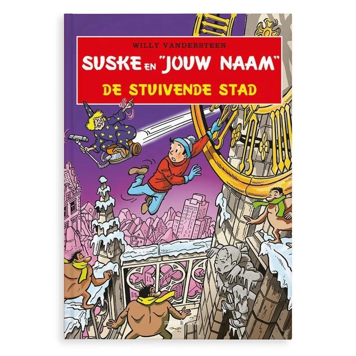 Boek "Suske en Wiske - De Stuivende Stad" met naam