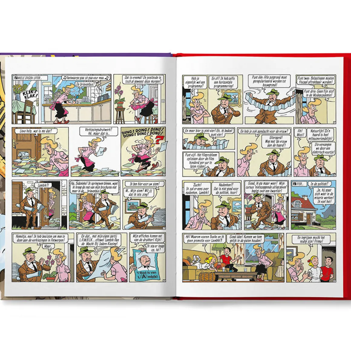 Boek "Suske en Wiske - De Stuivende Stad" met naam