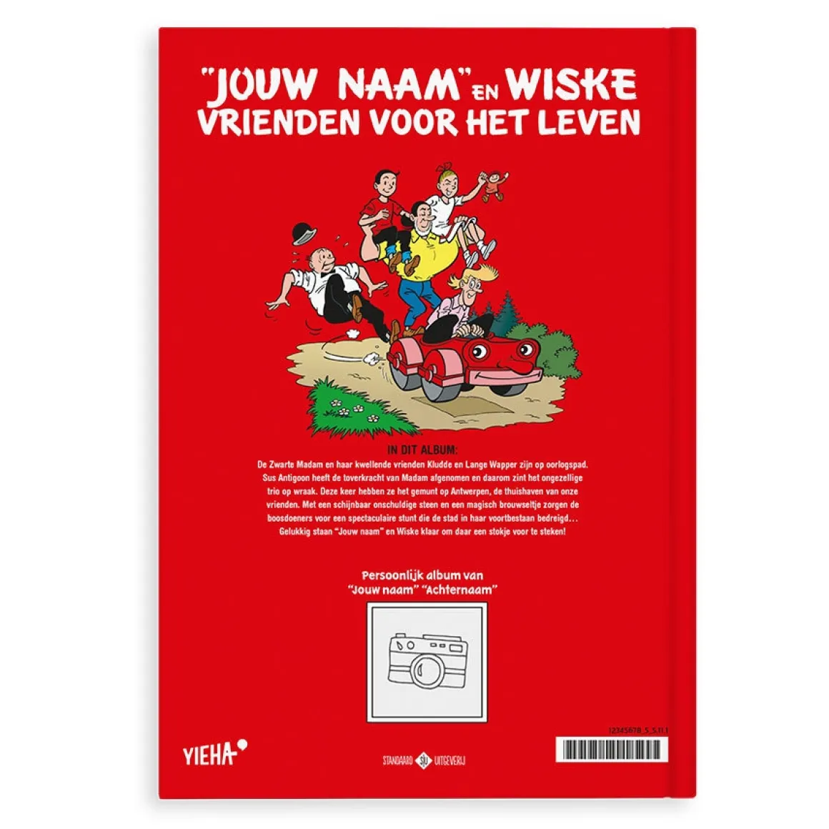 Boek "Suske en Wiske - De Stuivende Stad" met naam