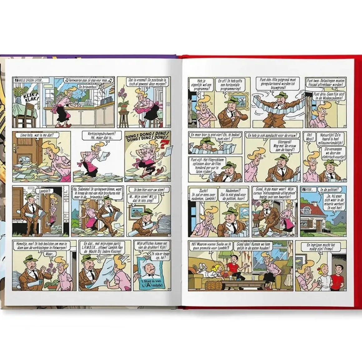 Boek "Suske en Wiske - De Stuivende Stad" met naam