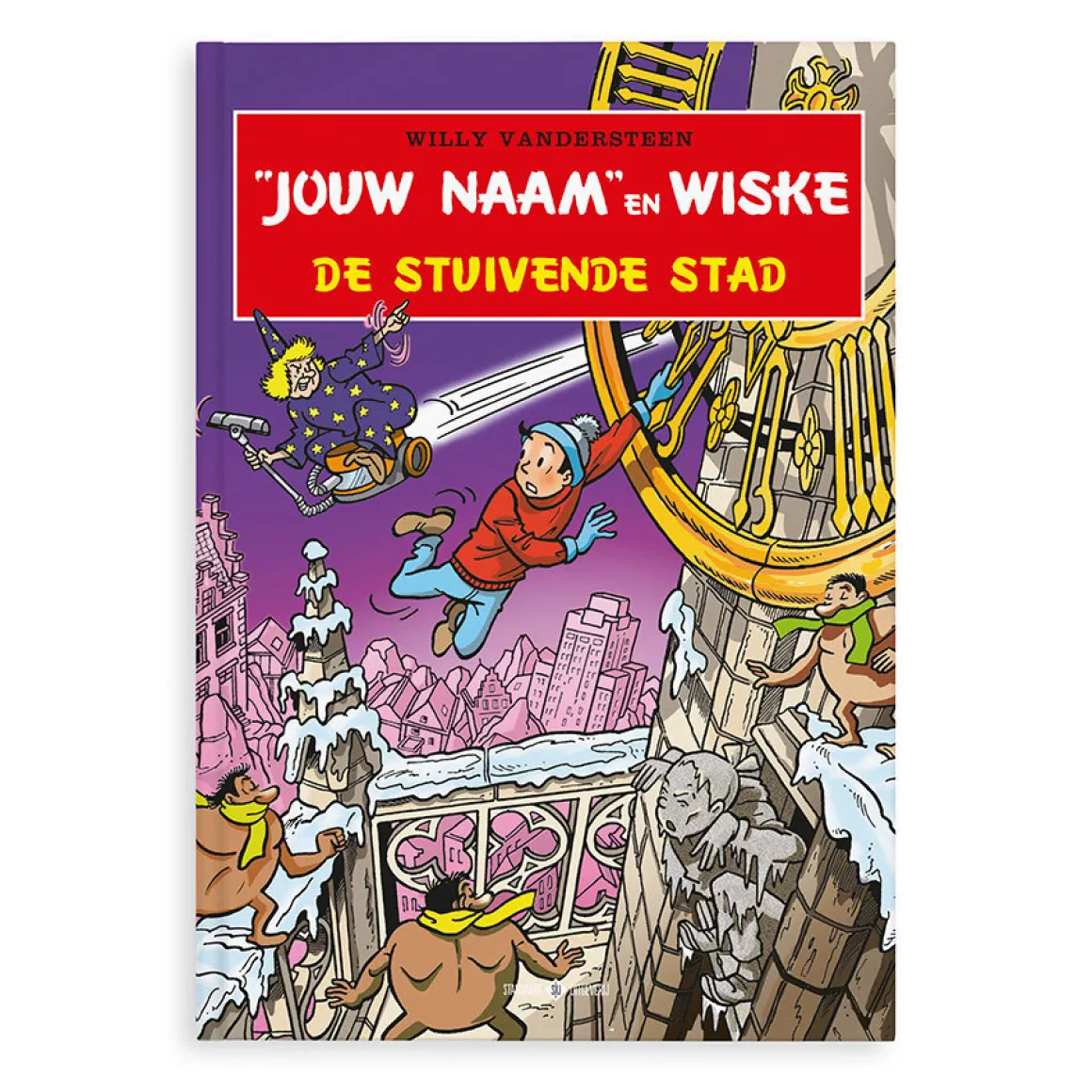 Boek "Suske en Wiske - De Stuivende Stad" met naam
