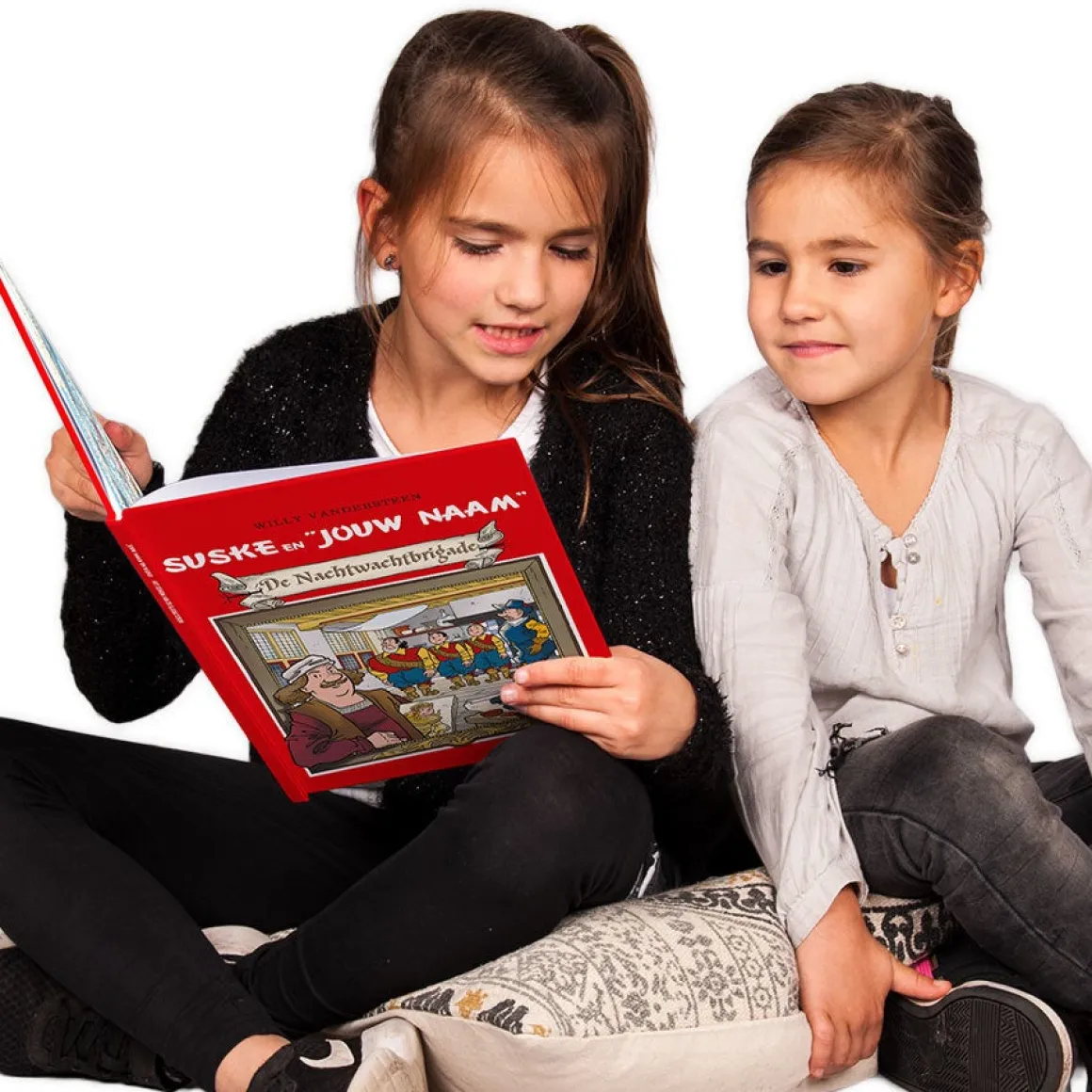 Boek Suske & Wiske "De nachtwachtbrigade" met naam