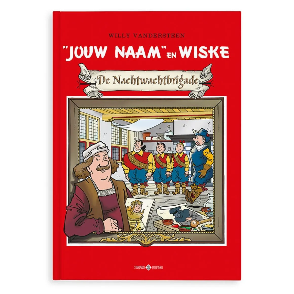 Boek Suske & Wiske "De nachtwachtbrigade" met naam