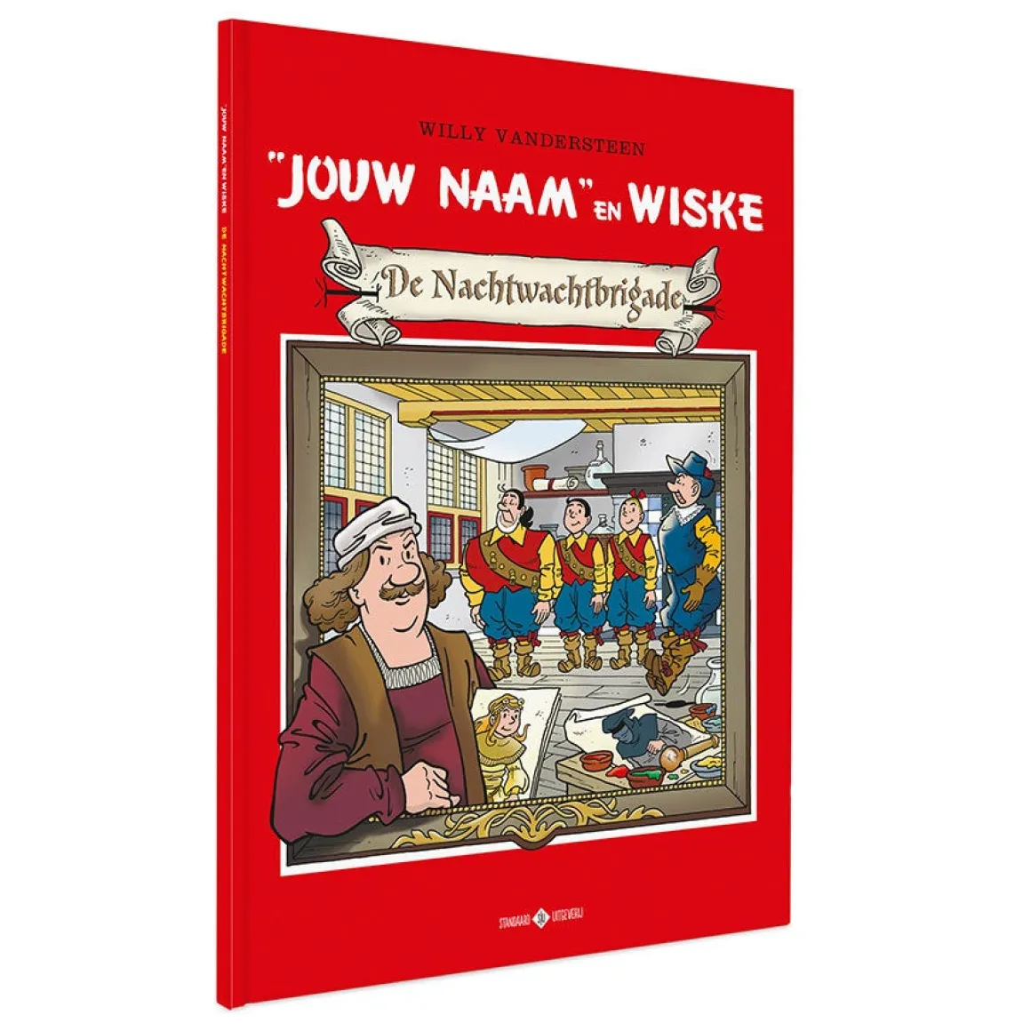 Boek Suske & Wiske "De nachtwachtbrigade" met naam