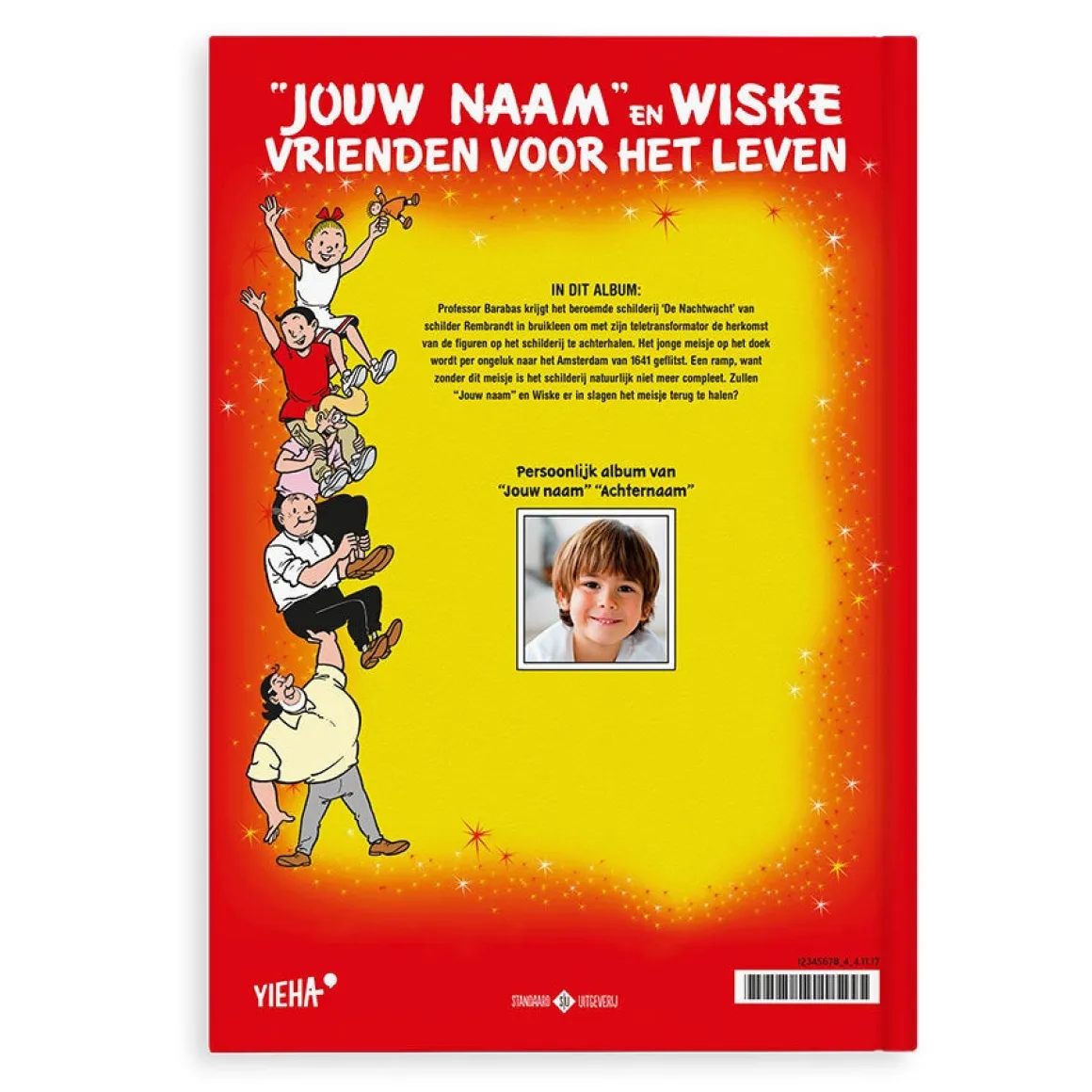 Boek Suske & Wiske "De nachtwachtbrigade" met naam