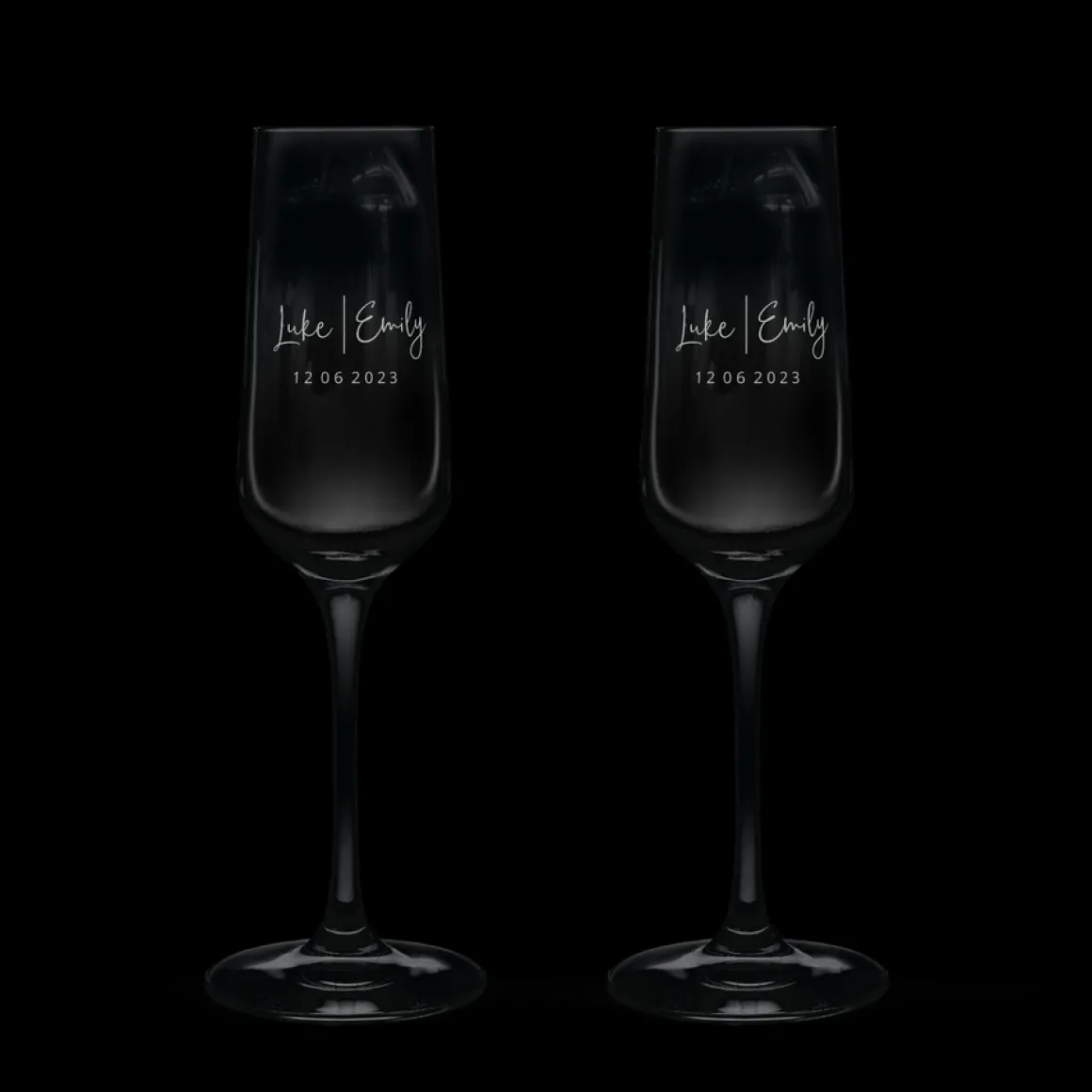Champagneglas graveren