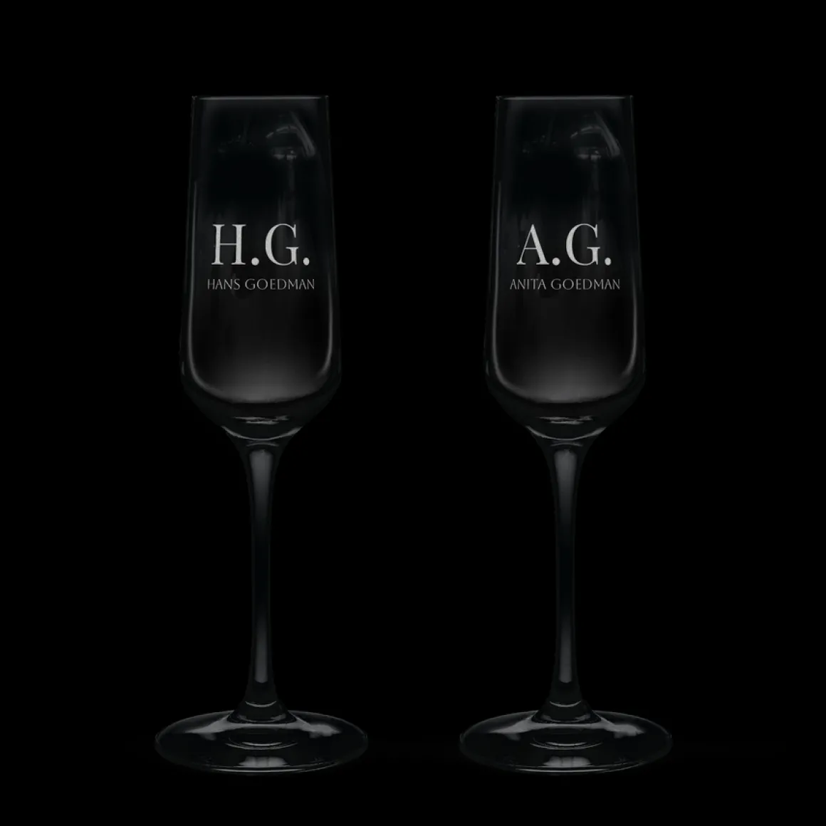 Champagneglas graveren