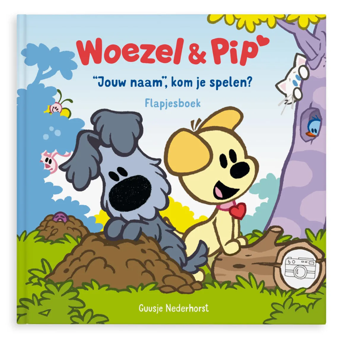 Flapjesboek met naam XXL - Woezel en Pip - Verstoppertje
