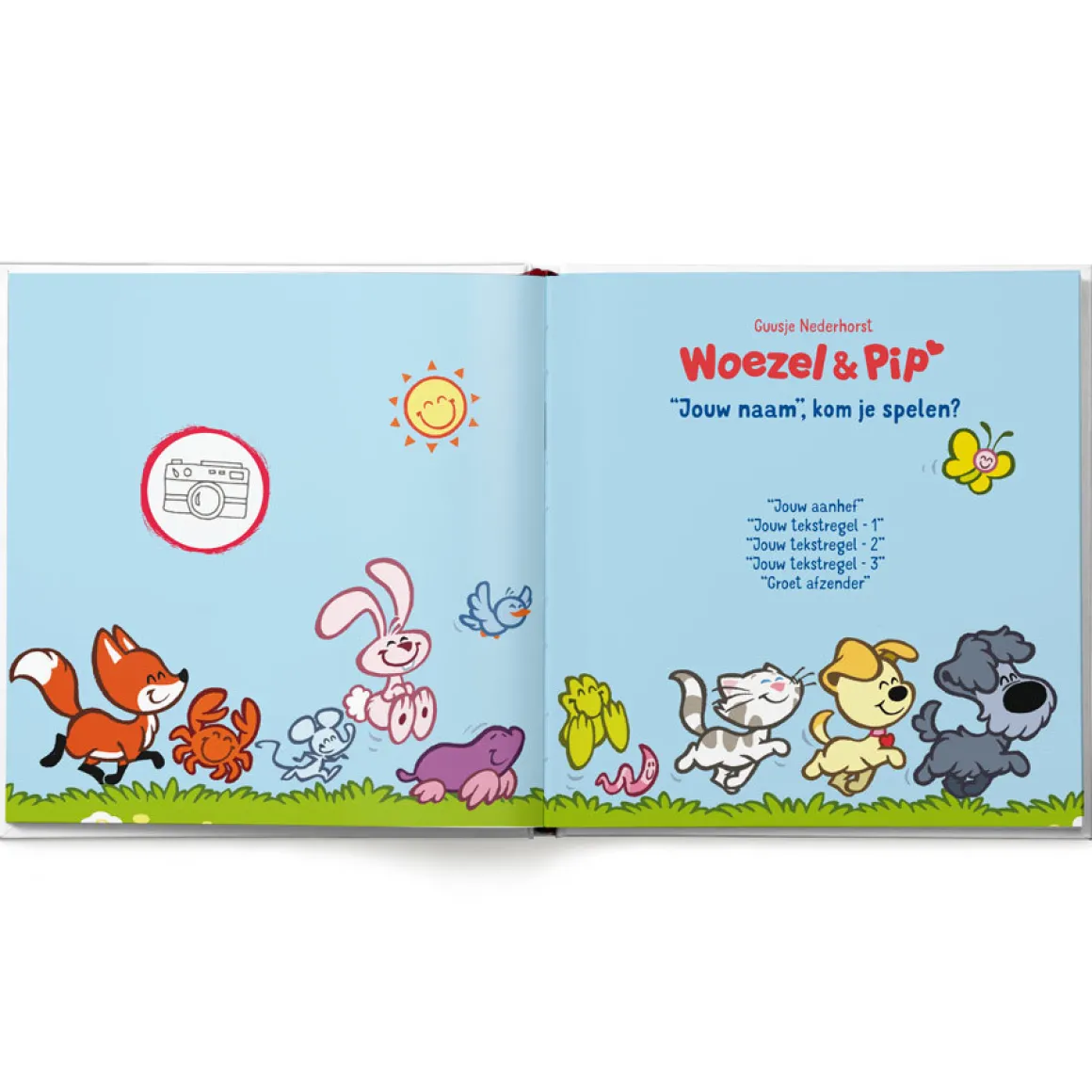 Flapjesboek met naam XXL - Woezel en Pip - Verstoppertje
