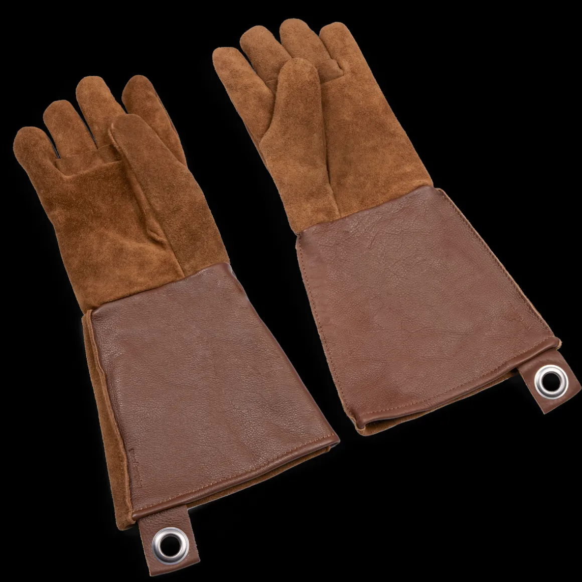 Leren BBQ handschoenen met naam - set van 2
