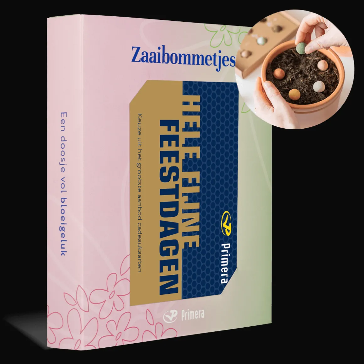 Zaaibommetjes met Fijne Feestdagen Primera Keuze Cadeaukaart